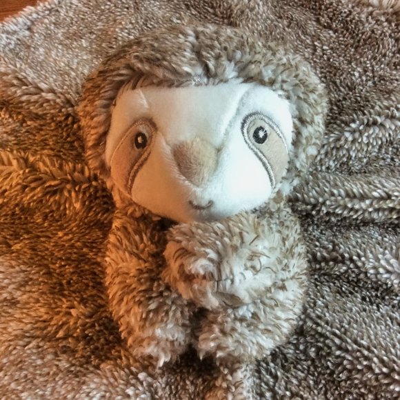 Carter's Sloth Cuddle Plush Blanket Stuffed Toy Lovey 14" x 14" - Picture 2 of 5